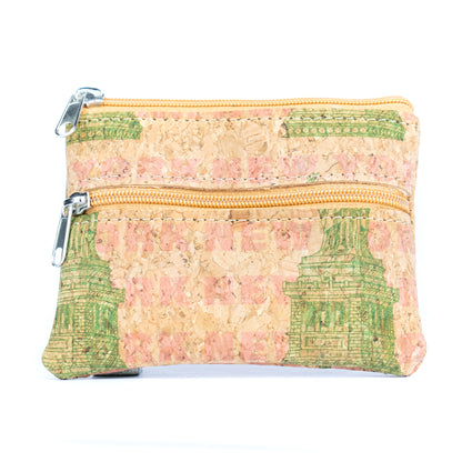 Eco-Friendly Cork Coin Purse with Dual Zippers BAGP-332(5units)