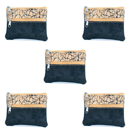 Dual Zip Cork Coin Purse BAGP-309(5units)