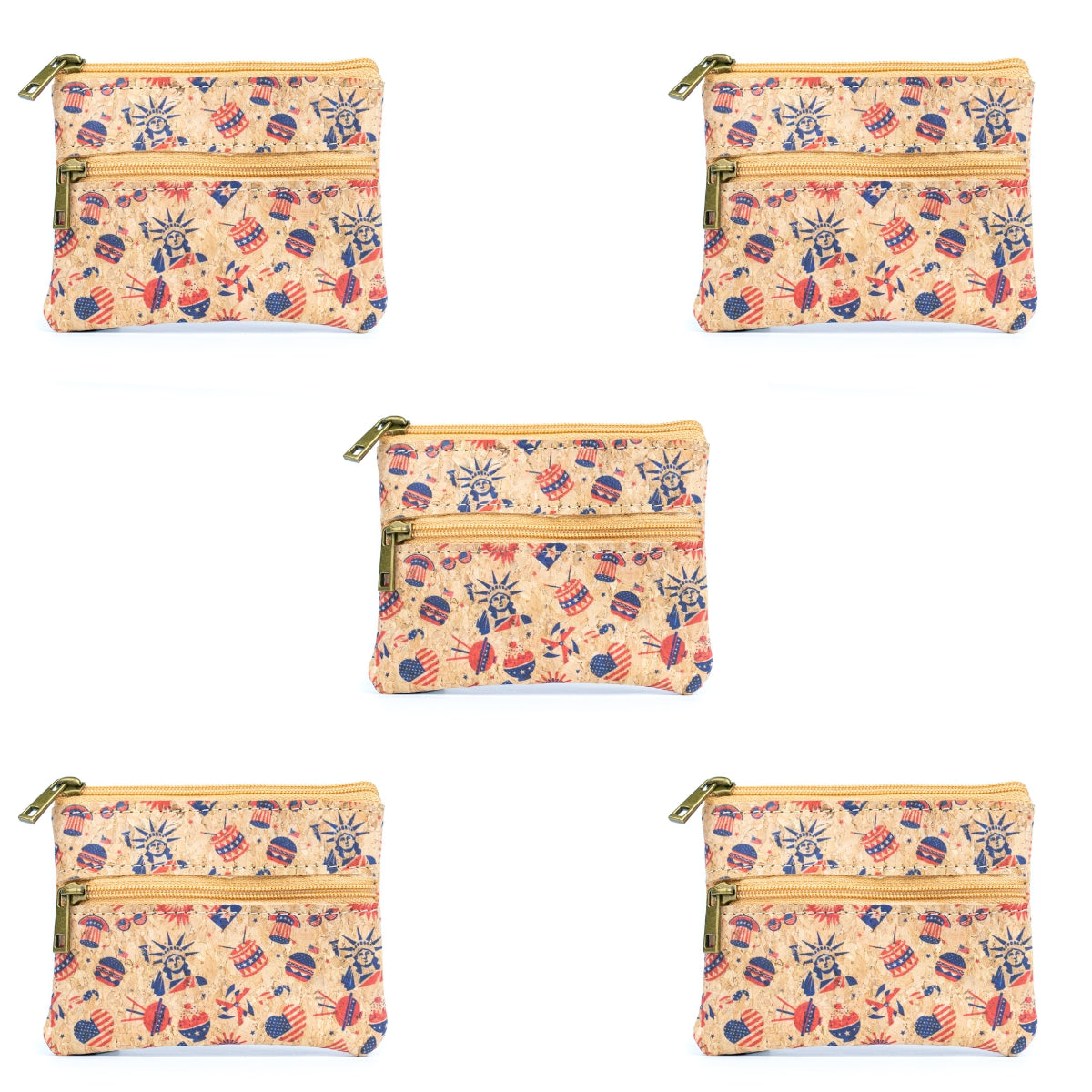 Eco-Friendly Cork Coin Purse with Dual Zippers BAGP-332(5units)