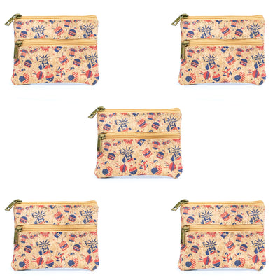 Compact Natural Cork Coin Purse BAGP-332(5units)