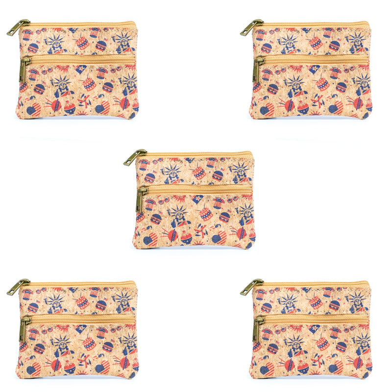 Compact Natural Cork Coin Purse BAGP-332(5units)