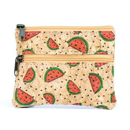 Eco-Friendly Cork Coin Purse with Dual Zippers BAGP-332(5units)