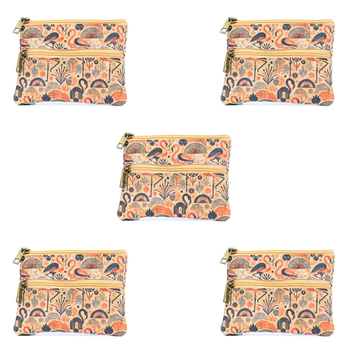 Dual Zip Cork Coin Purse BAGP-309(5units)