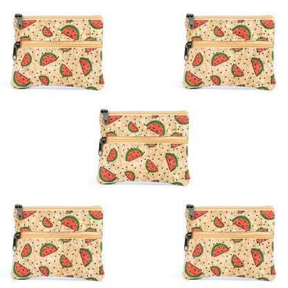 Eco-Friendly Cork Coin Purse with Dual Zippers BAGP-332(5units)