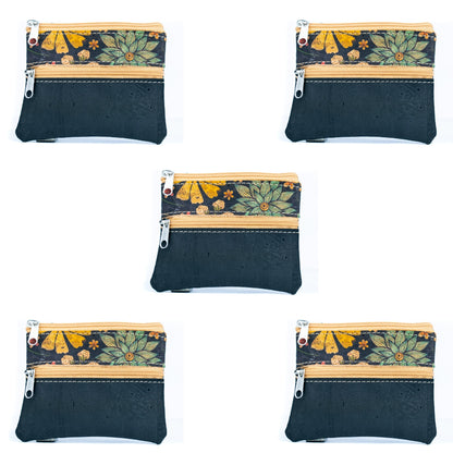 Dual Zip Cork Coin Purse BAGP-309(5units)