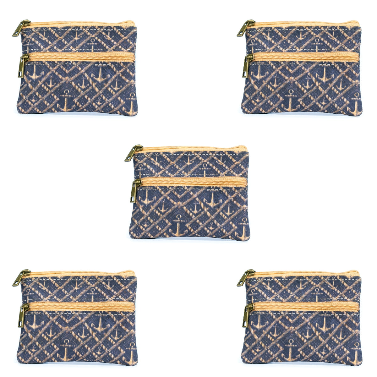 Eco-Friendly Cork Coin Purse with Dual Zippers BAGP-332(5units)