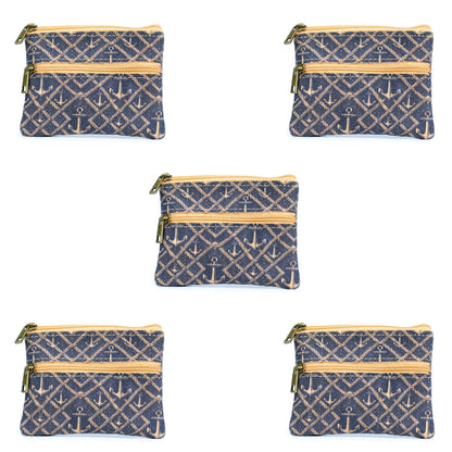 Eco-Friendly Cork Coin Purse with Dual Zippers BAGP-332(5units)