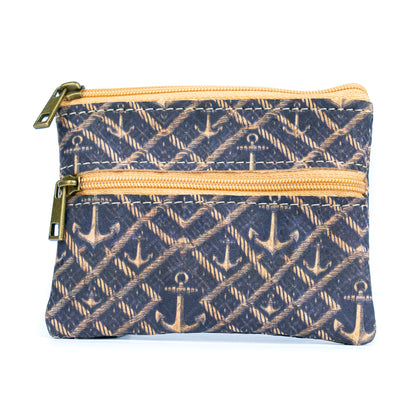 Eco-Friendly Cork Coin Purse with Dual Zippers BAGP-332(5units)