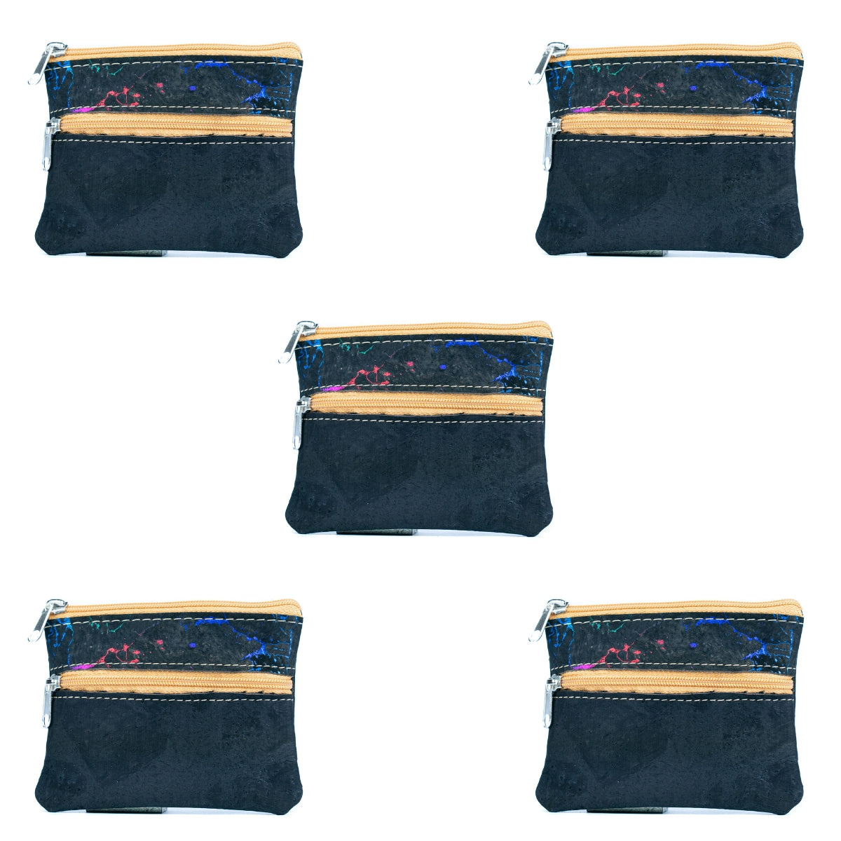 Eco-Friendly Cork Coin Purse with Dual Zippers BAGP-332(5units)