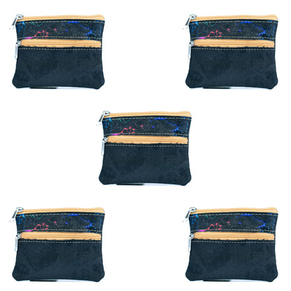 Eco-Friendly Cork Coin Purse with Dual Zippers BAGP-332(5units)