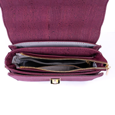 Elegant Solid Color Cork Crossbody Bag for Women BAG-2324