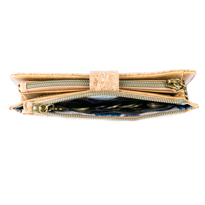 Patchwork-Stitched Cork Long Wallet – BAGD-592