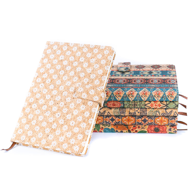 Floral Printed Cork Notebook – Eco-Friendly & Stylish Journal L-567A