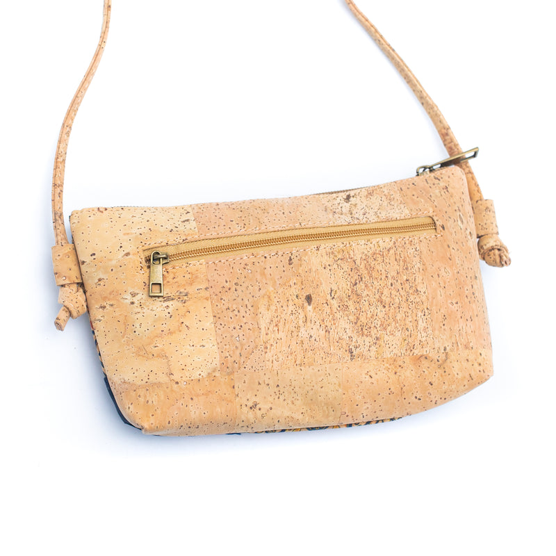 Colorful  Pattern Cork Crossbody Bag with Adjustable Strap BAGD-341