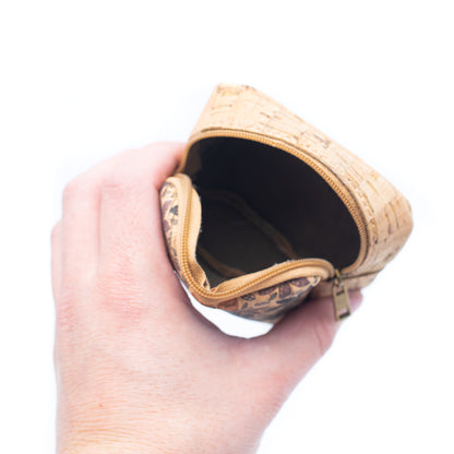 Cork coin purse cube pattern wallet BAGF-002-MIX-8 RANDOM