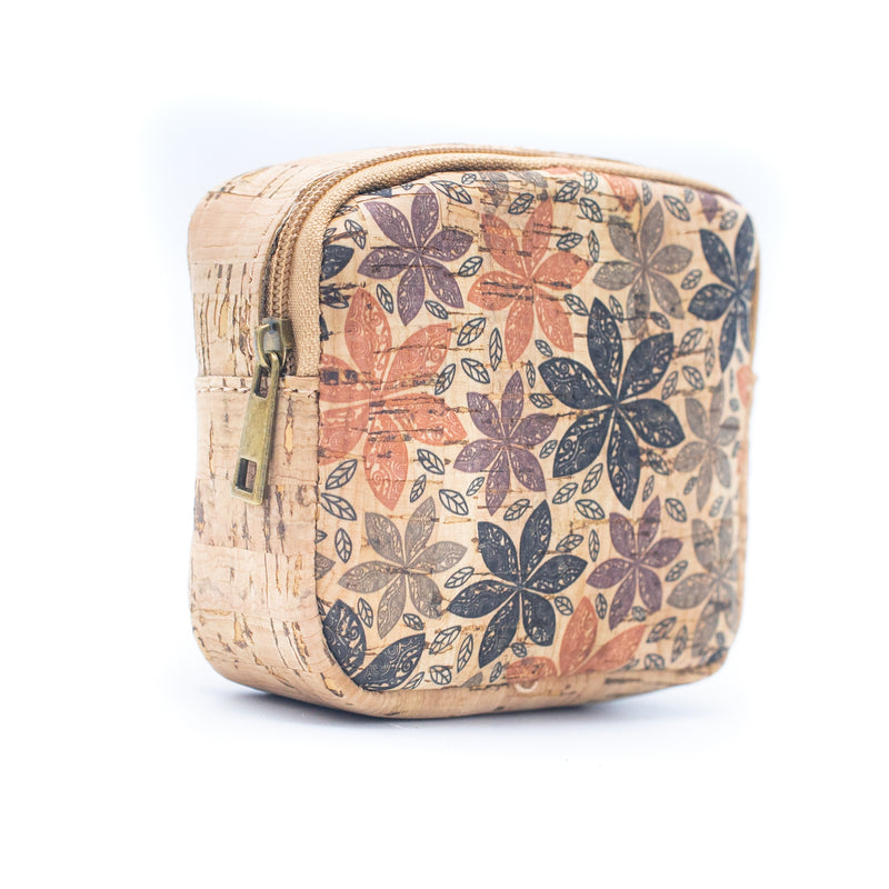 Cork coin purse cube pattern wallet BAGF-002-MIX-8 RANDOM