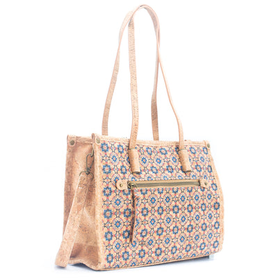 Natural Cork Women's Tote Bag with Shoulder Strap summer BAG-019