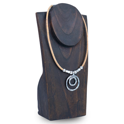 3mm round Cork Handmade necklace colar women original wooden jewelry N-306-5