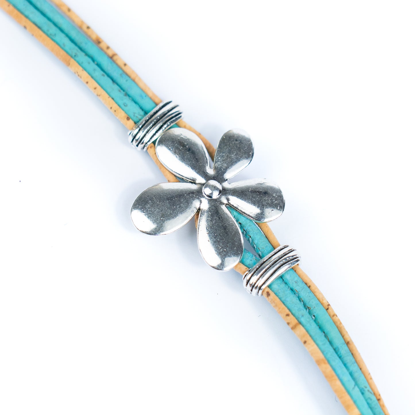 Cork jewelry cork Bracelet for women natural cork with Flower accessories handmade bracelet BR-415-MIX-5