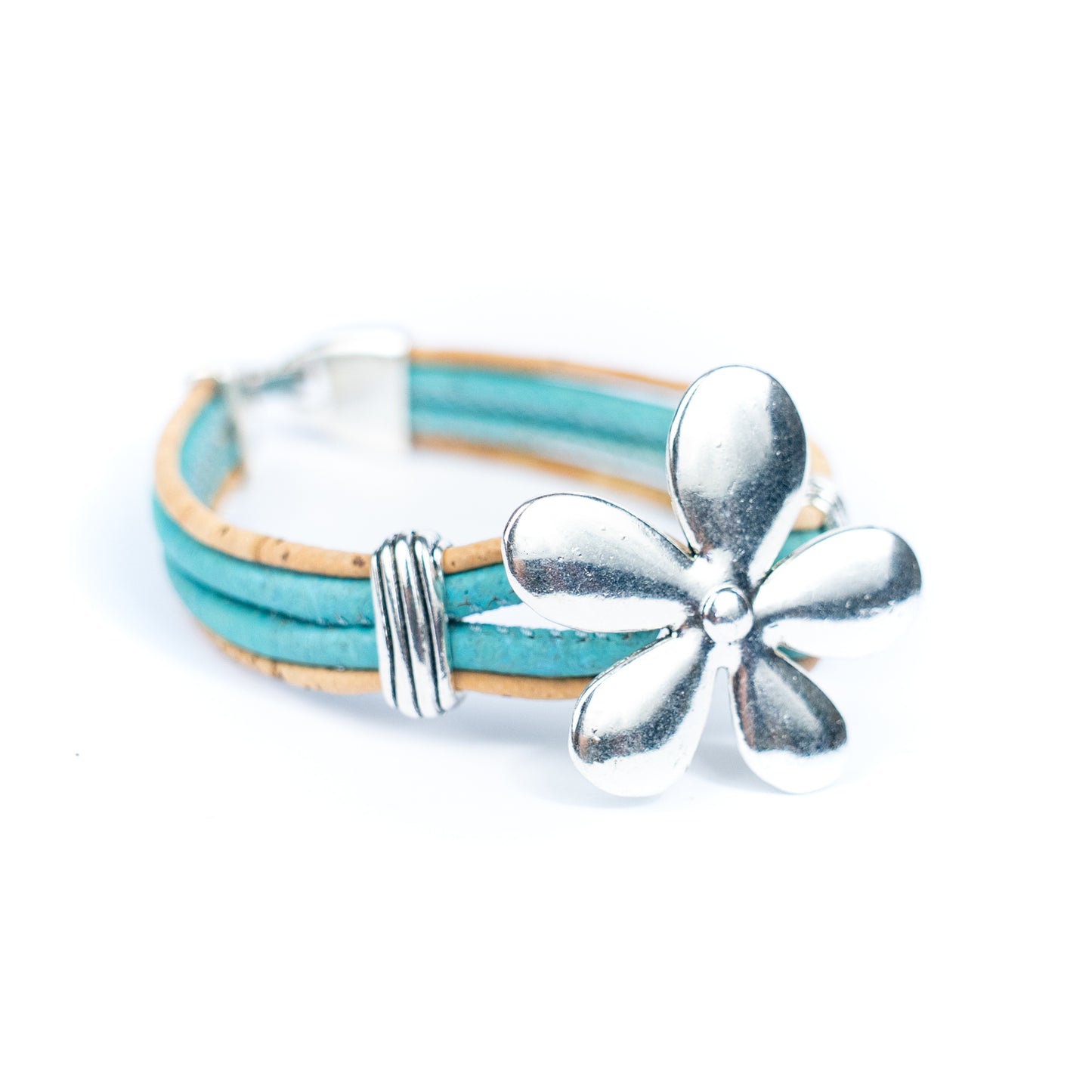 Cork jewelry cork Bracelet for women natural cork with Flower accessories handmade bracelet BR-415-MIX-5