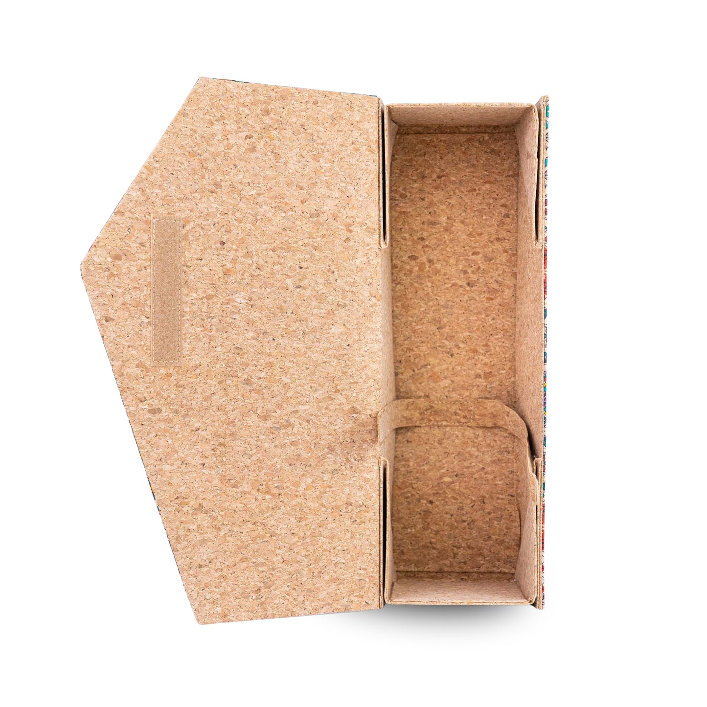 Cork Wine Gift Box | Boho Tile Print, Hexagonal Flip-Top & Cork Interior — L-1190