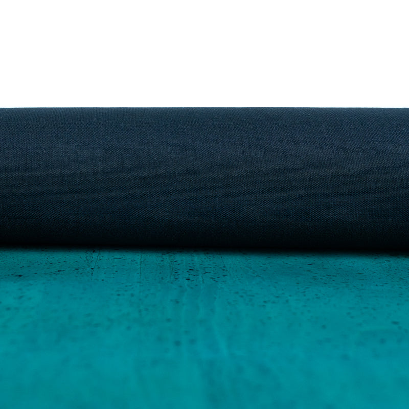 Turquoise Green Natural Cork Fabric COF-675
