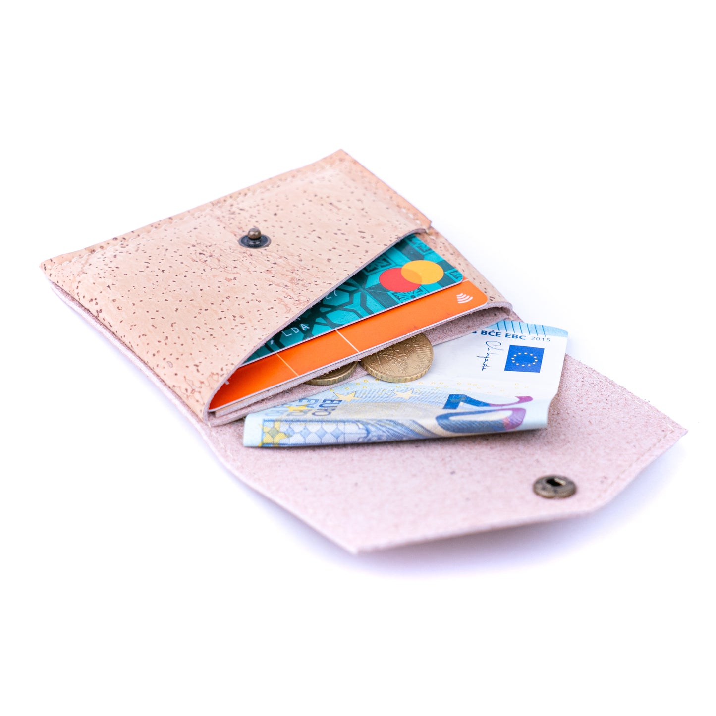 Men’s Cork Card Wallet – Natural & Black Cork BAGP-298AB（5units）