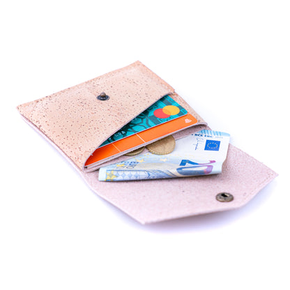 Men’s Cork Card Wallet – Natural & Black Cork BAGP-298AB（5units）