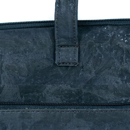 Eco-Friendly Cork Laptop Bag with Front Zip Pocket - Vegan Leather Briefcase BAGP-330