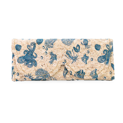 Foldable Cork Glasses Cases – Assorted Prints L-1235-MIX-20（20 units)