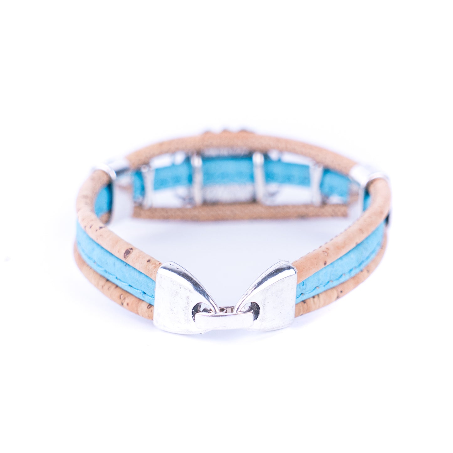 Natural Handmade Vegan cork bracelet pattern jewelry BR-466-5