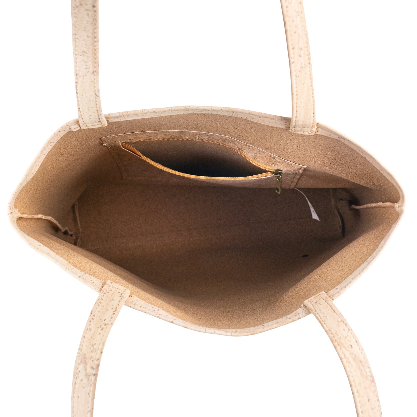 All Cork Tote Bag with  Flower Charm - Vegan Leather Shopper BAGP-359