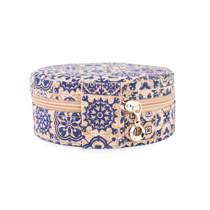 Round Tile Cork Jewelry Box L-1226