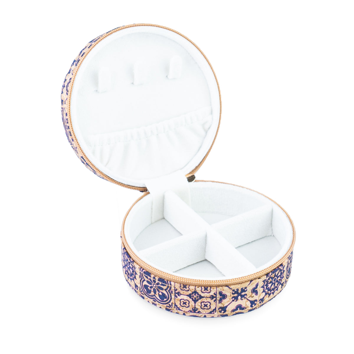 Round Tile Cork Jewelry Box L-1226