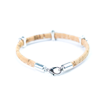 Cork jewelry cork Bracelet for women natural cork with featherhandmade bracelet BR-410-MIX-6