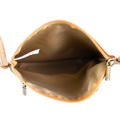 Eco-Friendly Cork Crossbody Bag with Floral Print - Vegan Leather Shoulder Bag - BAGP-342