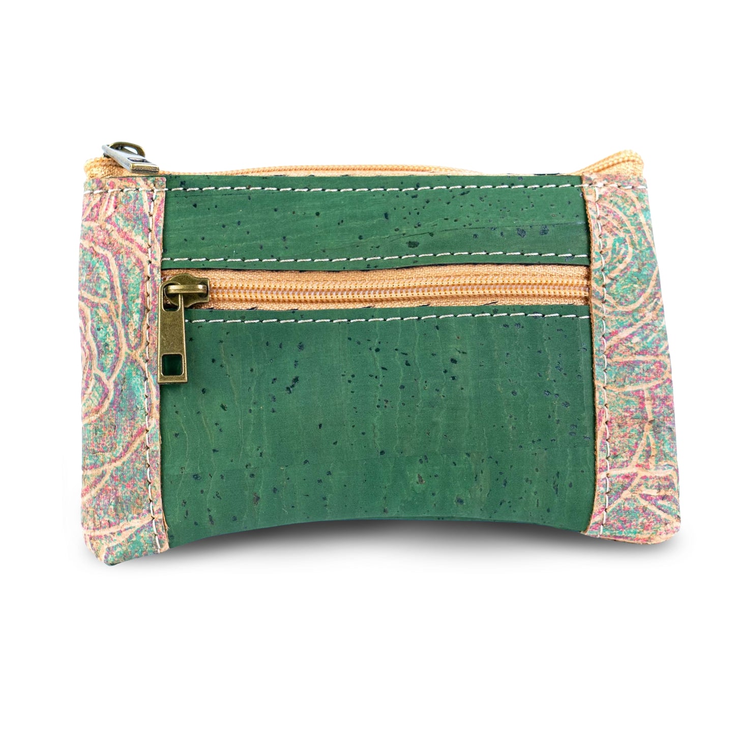 Eco-Friendly Cork Mini Wallet with Dual Zip - Vegan Leather Card Holder BAGP-343（5-Pack）