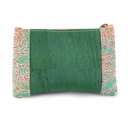 Eco-Friendly Cork Mini Wallet with Dual Zip - Vegan Leather Card Holder BAGP-343（5-Pack）