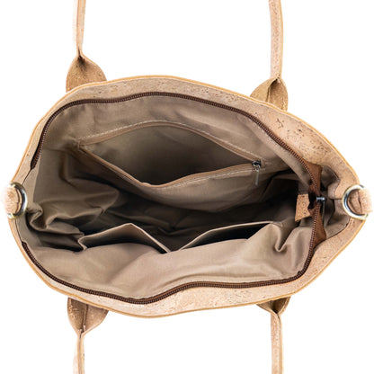 Natural Cork Handbag with Crossbody Strap — BAGD-643