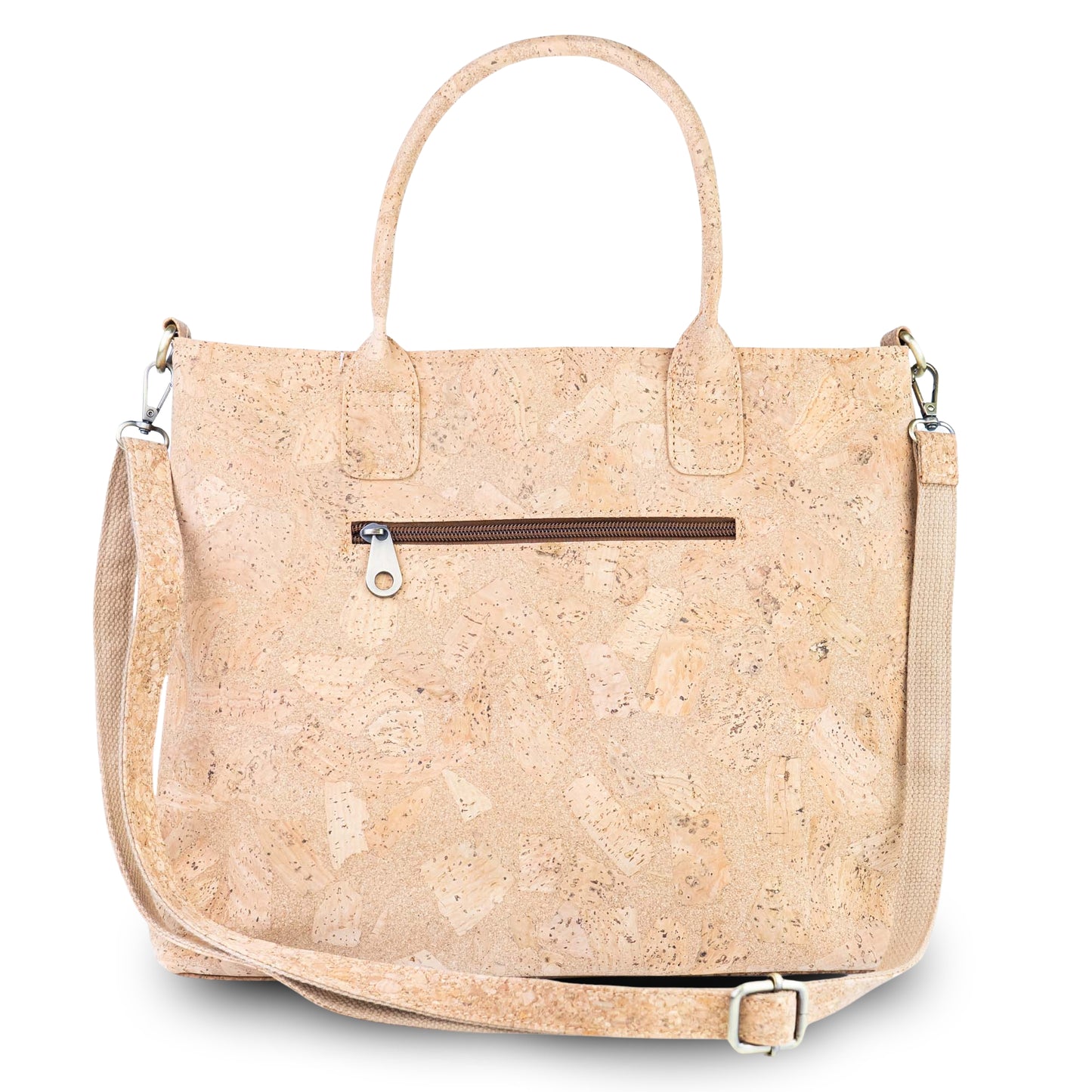 Natural Cork Handbag with Crossbody Strap — BAGD-643