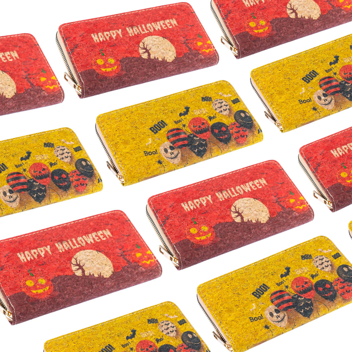 Halloween Cork Wallet – Spooky Printed Wallet | BAGD-625-10