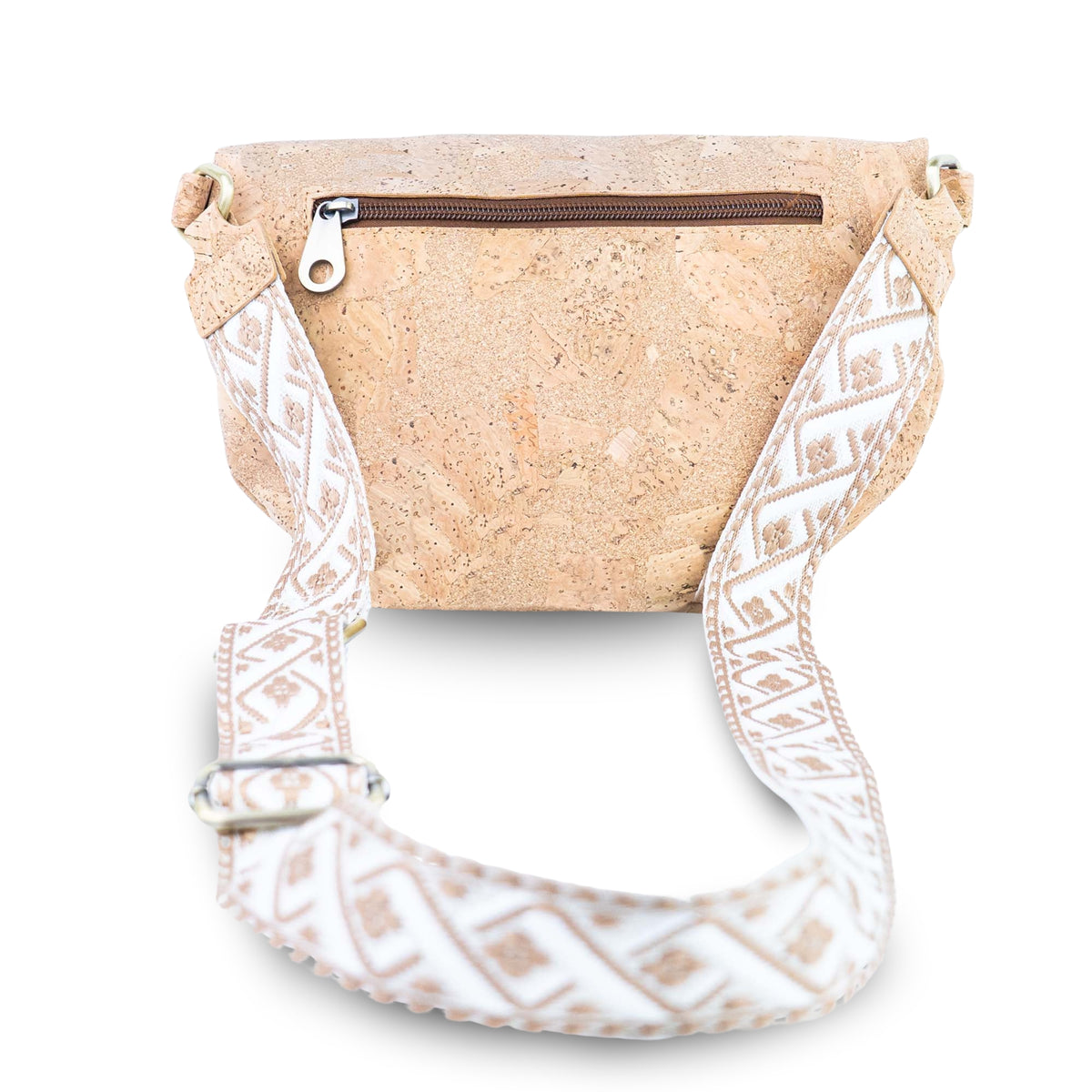 Cork Crossbody Bag with Patterned Strap BAGD-645