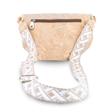 Cork Crossbody Bag with Patterned Strap BAGD-645