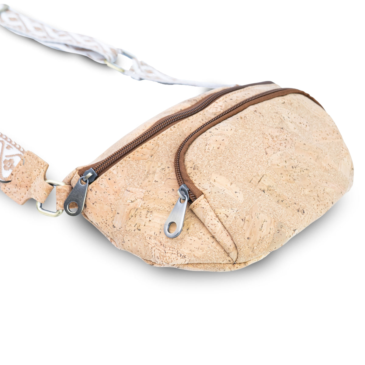 Cork Crossbody Bag with Patterned Strap BAGD-645