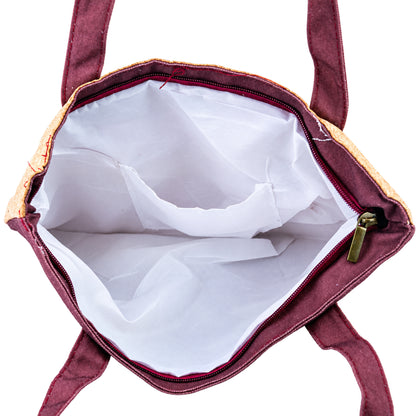 Cork Terra Contrast Cotton Tote Bag — BAG-2415