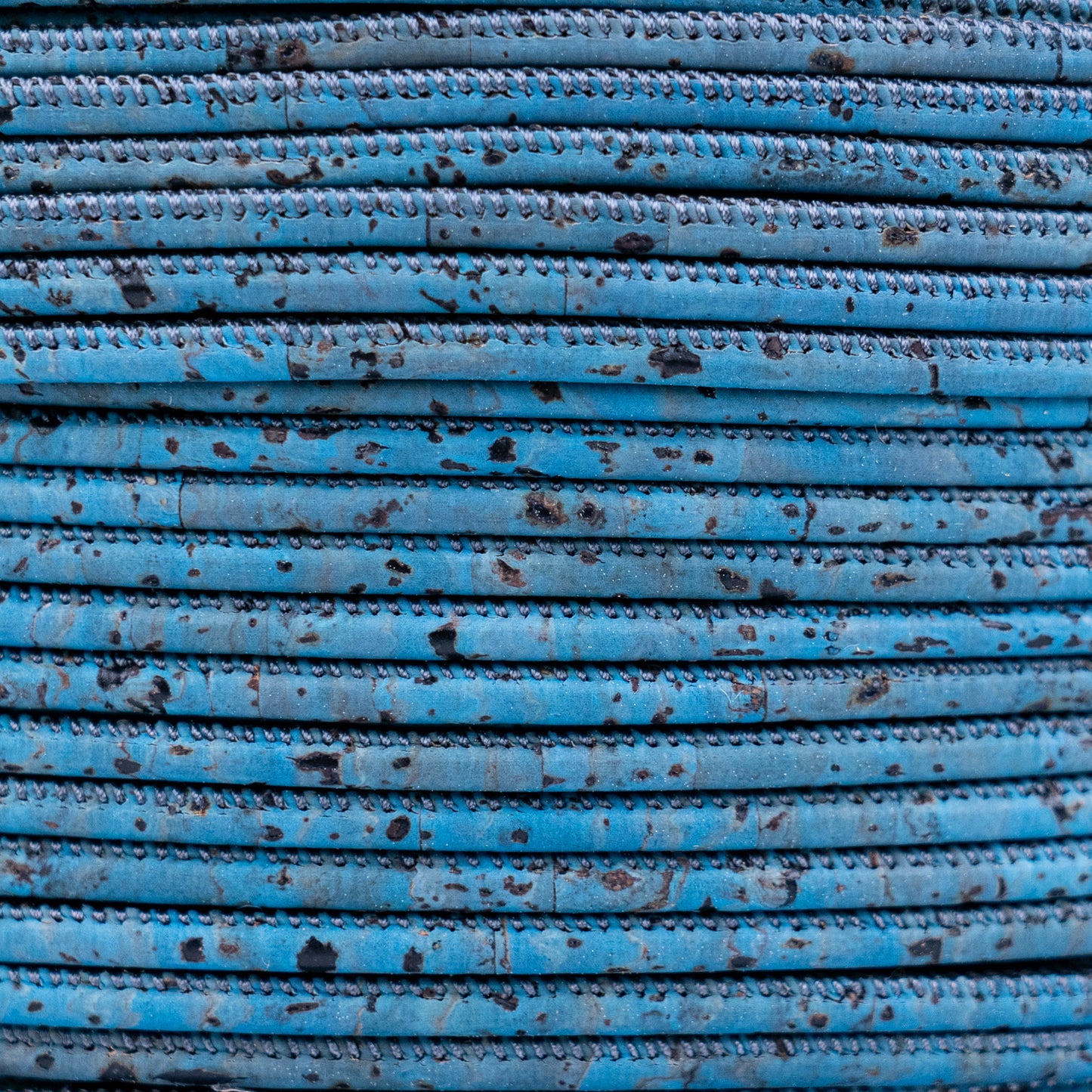 3MM round turquoise cork cord   COR-643(10 meters)