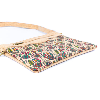 Printed Natural Cork Crossbody Bag & Clutch BAG-2396
