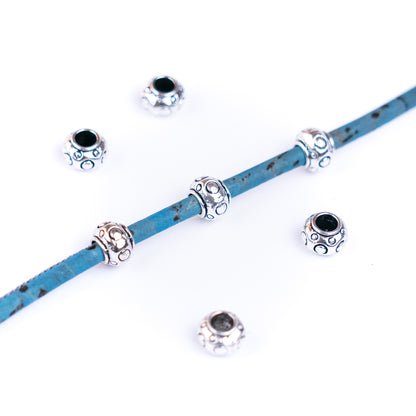 3MM round turquoise cork cord   COR-643(10 meters)