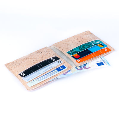 Minimalist Cork Wallet for Men – Natural & Black OptionsBAGP-157（5units）