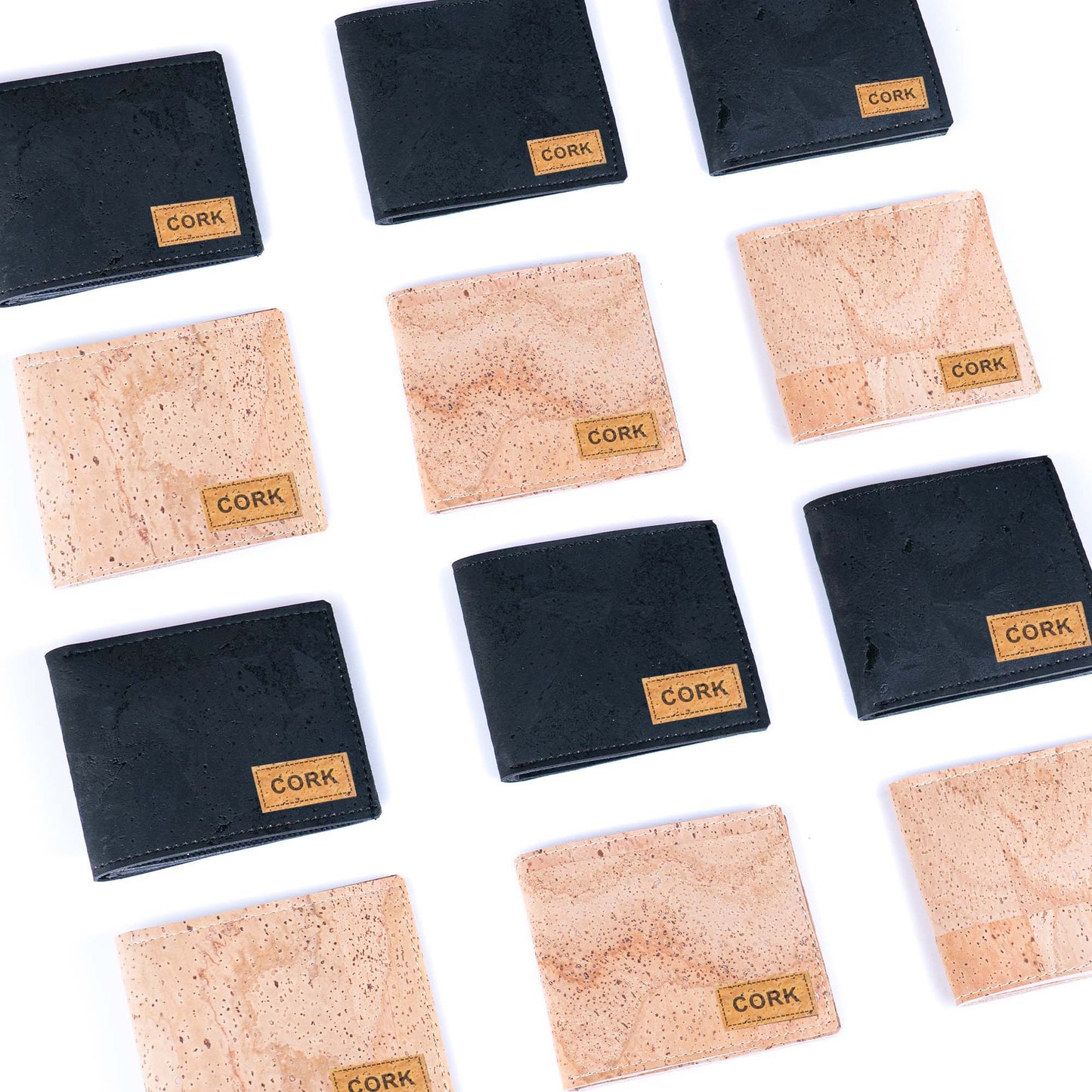 Minimalist Cork Wallet for Men – Natural & Black OptionsBAGP-157（5units）